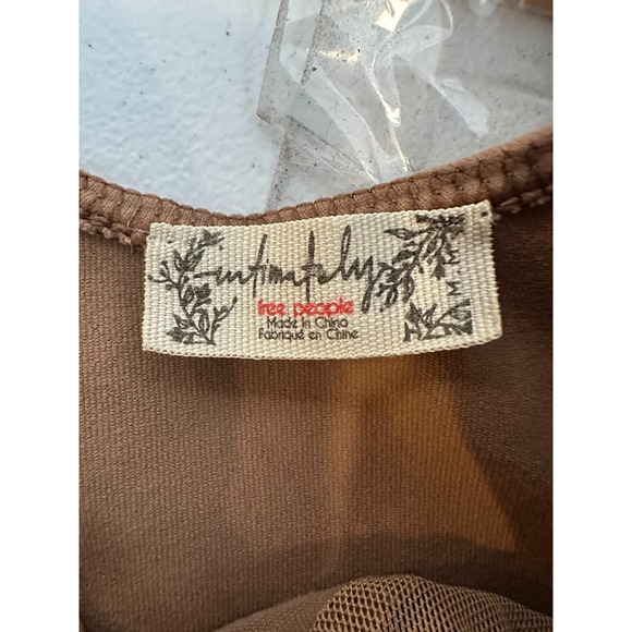 Intimately Free People Better Not Cami Brown Medium Lace Stretch Coquette Fairy - Picture 5 of 7